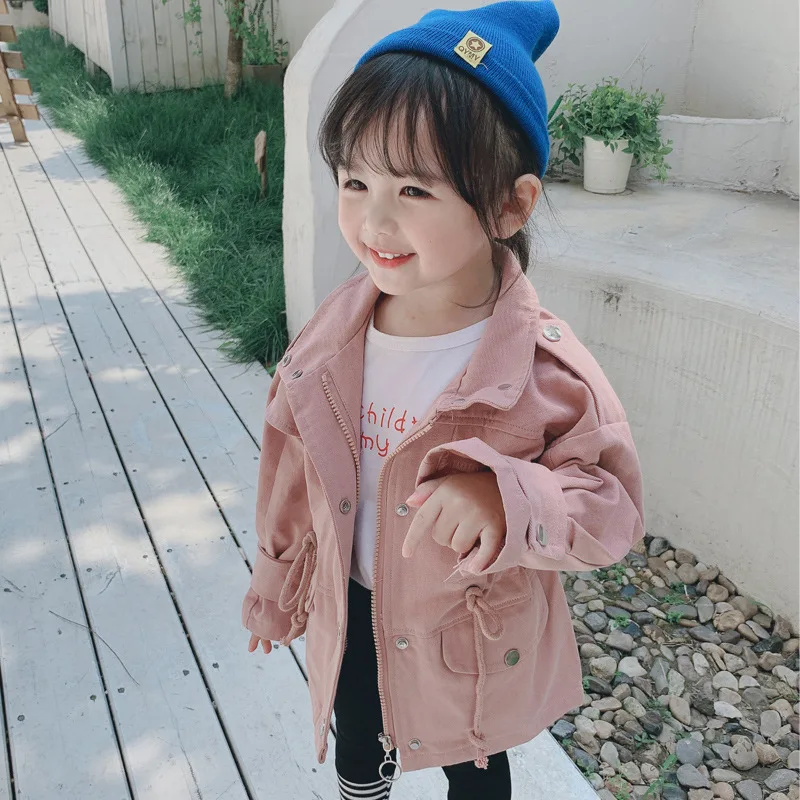 

2019 Autumn New Style 1-6-Year-Old Girls Fashion Cute Trend Western Style England-Style Trench Coat