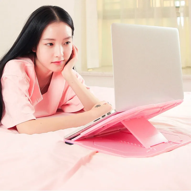 Охлаждающая подставка для ноутбука 10 регулируемый по высоте нескользящий охлаждающий держатель с подставкой для телефона белый черный розовый синий держатель