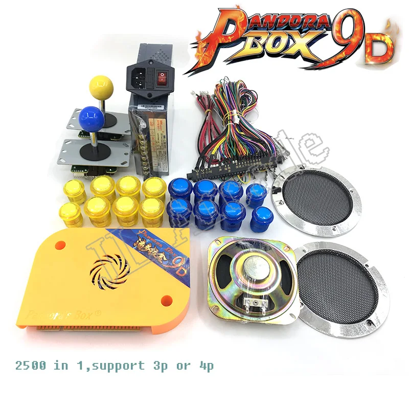 

Pandora box 9D arcade diy joysticks kit + arcade 12V5v power box + speaker + arcade LED button