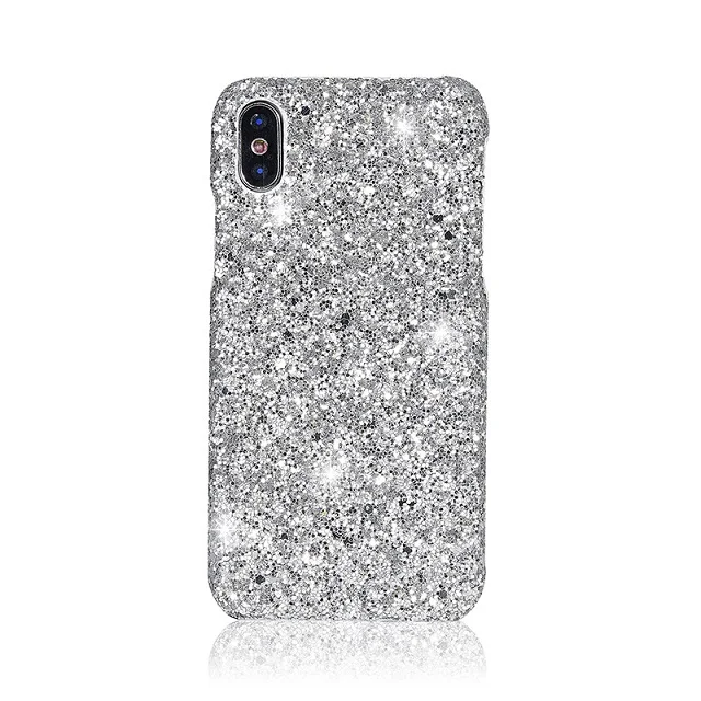 Стиль цветной, мягкий, из ТПУ крутой Блестящий сотовый телефон чехол для iPhone 6/7/8/X XR XS Max Capa Coque Fundas - Цвет: Серебристый