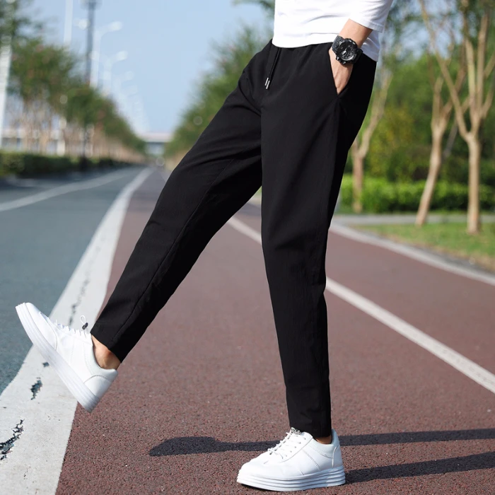 Black Gary Man Casual Pants Slim