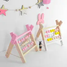 Скандинавском стиле деревянные трапециевидные игрушечные счеты детская комната деревянная декоративная полка подарок C63B