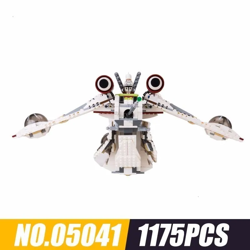 

Block 05041 legoinglys Star War Series Republic Gunboat Children Alpinia 1175pcs Insert Assembling Building Blocks Toys 81043