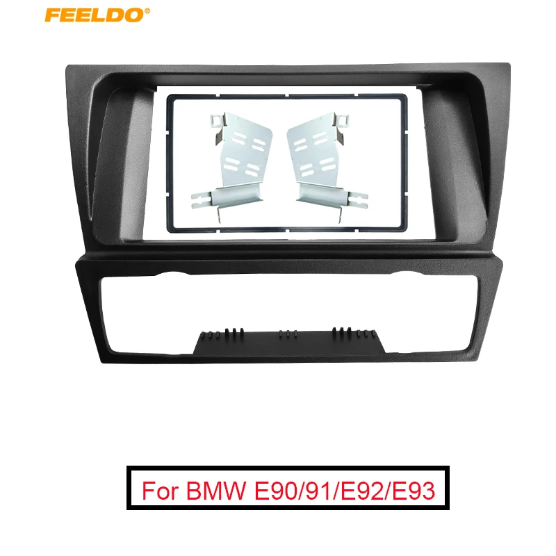 

FEELDO 2DIN Car Stereo Radio Panel Fascia Frame For BMW 3-Series (E90/91/E92/E93) 2004-2012 Refitting Dash DVD Player Frame