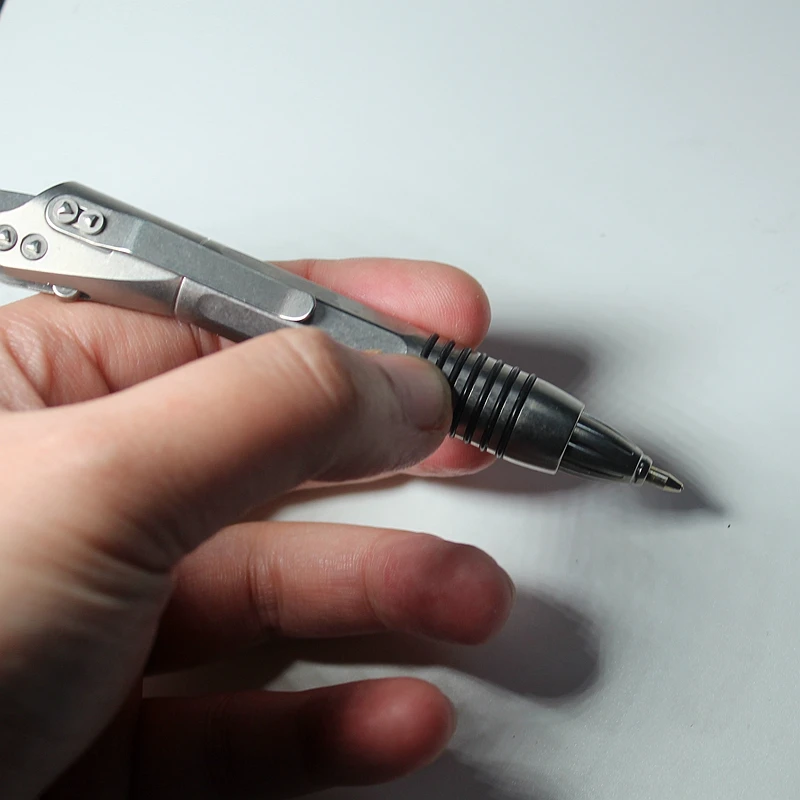EDC из титанового сплава, тактическая ручка для самозащиты и выживания с многофункциональными инструментами для повседневного использования