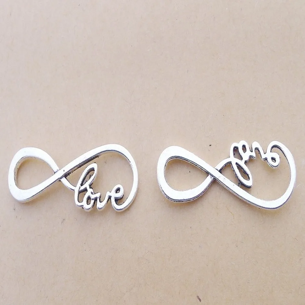 100 шт. подвески Love Infinity 38 мм x 12 сделай сам ювелирное изделие кулон античный