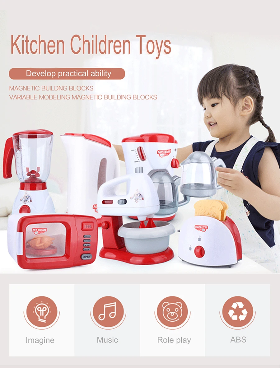 Simulation Pretend Play Kettle Kitchen Appliance Children Home Funny Gifts Toys 