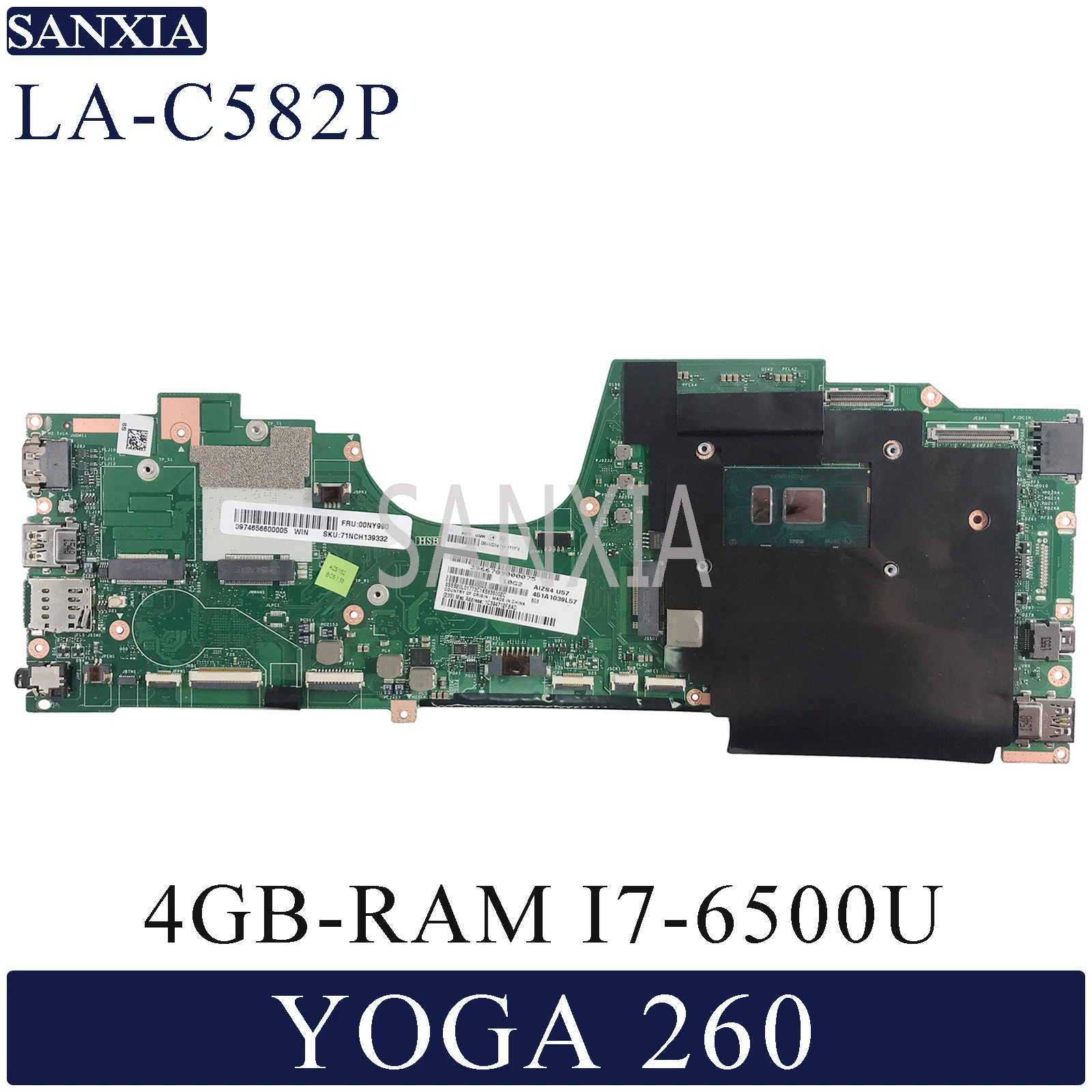 Материнская плата KEFU LA-C582P для ноутбука Lenovo YOGA 260 оригинальная материнская 4GB-RAM