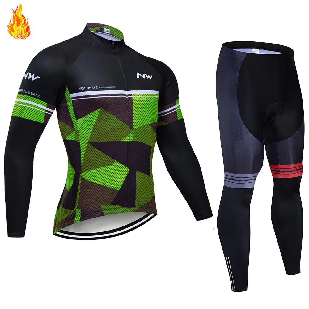 Pro Team NW Степ Велоспорт Джерси 9D Bib набор одежды для велосипеда из Бельгии Мужская Зимняя Теплая Флисовая велосипедная Одежда для велоспорта