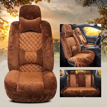

Good quality! Full set car seats covers for Toyota Hilux 2020 winter keep warm comfortable plush seat covers for Hilux 2019-2005