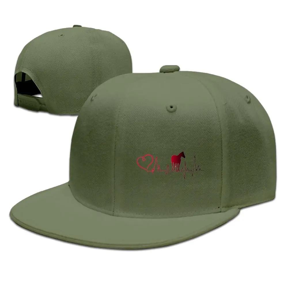TSDFCHeartbeat с лошадью унисекс Snapback Регулируемая плоская бейсболка