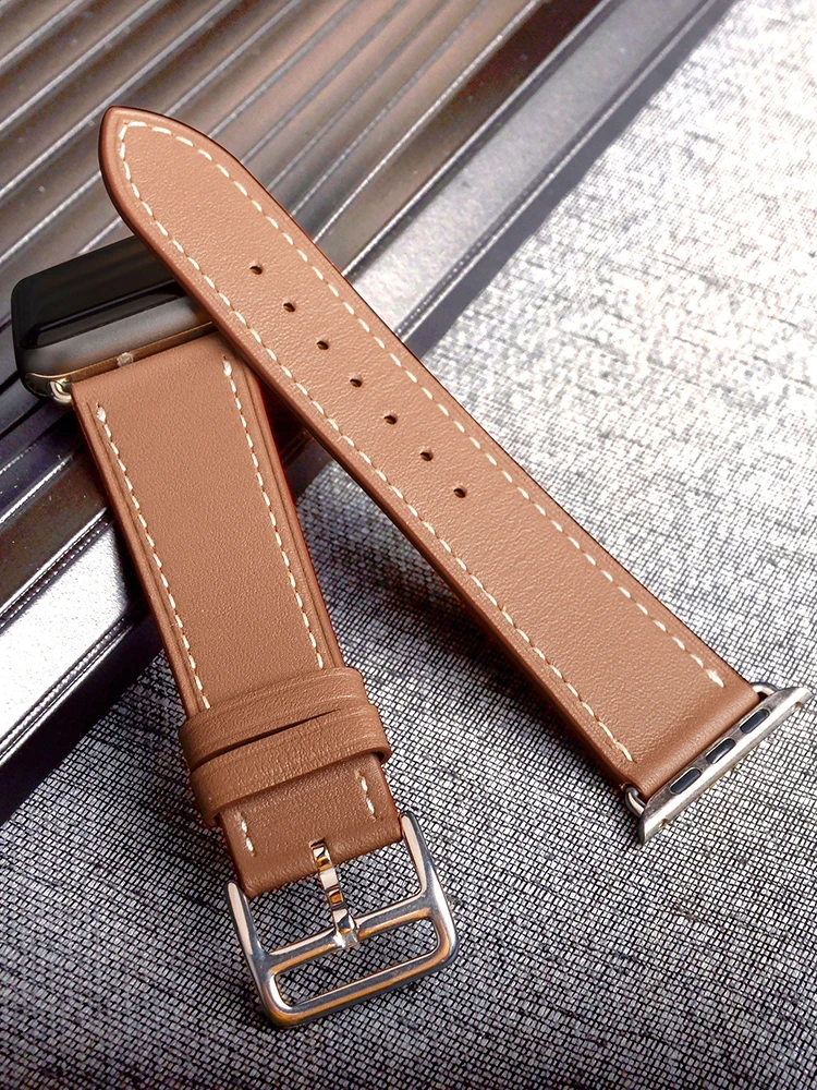 [Акция] ремешок из натуральной кожи для apple watch series 5 4 3 2 1 iwatch полосы 38 40 мм 42 44 мм ремень для мужчин и женщин