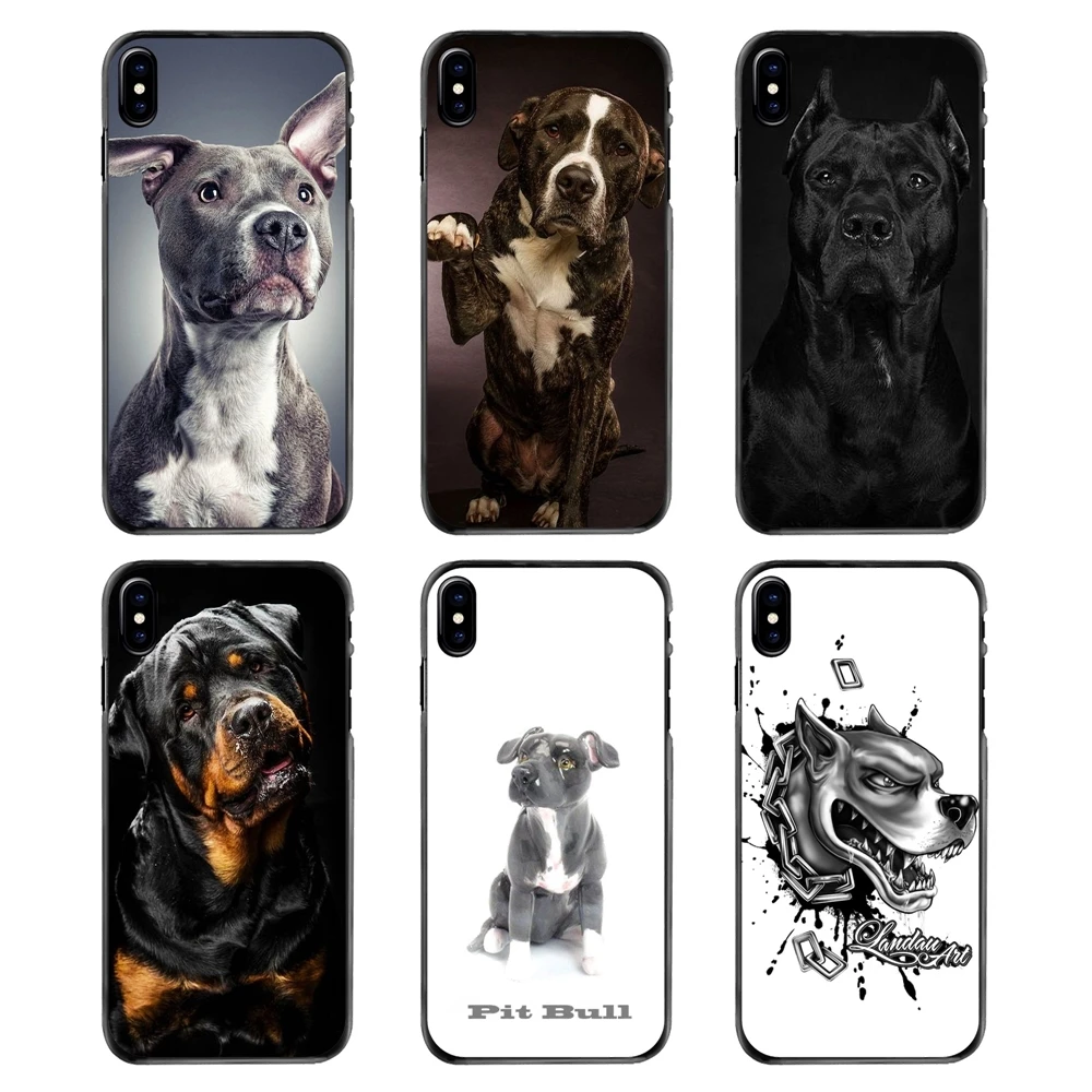 For Samsung Galaxy Note 2 3 4 5 S2 S3 S4 S5 MINI S6 S7 edge S9 S8 Plus Phone Bag Case Pit Bull Dog Pitbull Puppy Painting Animal |
