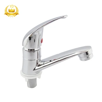 

Bathroom Basin Sink Faucet Chrome Single Handle Kitchen Tap Faucet Mixer Cold Water Hose Chrome Finished YDHS