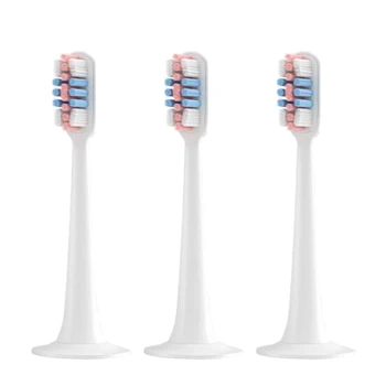 

3 Pcs For Xiaomi T300/T500 Sonic Electric Toothbrush Heads 3D Oral Whitening Replacement Tooth Brush Heads,Pink