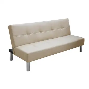 

Gilgam Beige-reclining Sofa bed 3 places leatherette beige