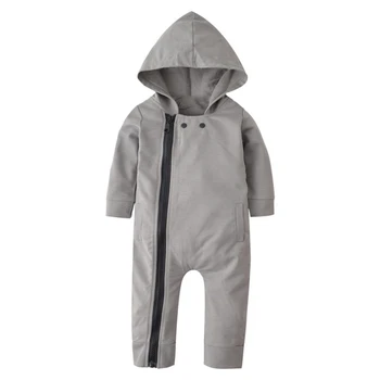 

Autumn Baby Boy Girl Casual Zipper Design Hoodie Romper Bodysuit Jumpsuit Costumes Baby Suits Infant Long Sleeve Combed Cotton