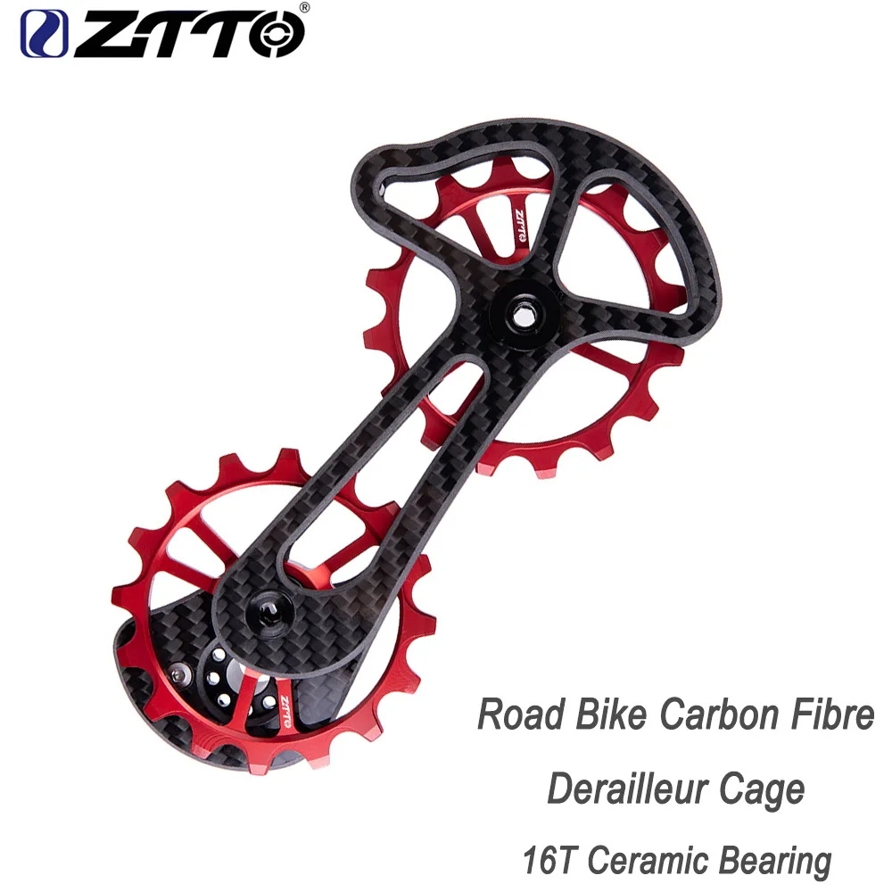 

ZTTO carbon fiber ceramic bearing rear dial large guide wheel rear dialing system 16T positive and negative teeth