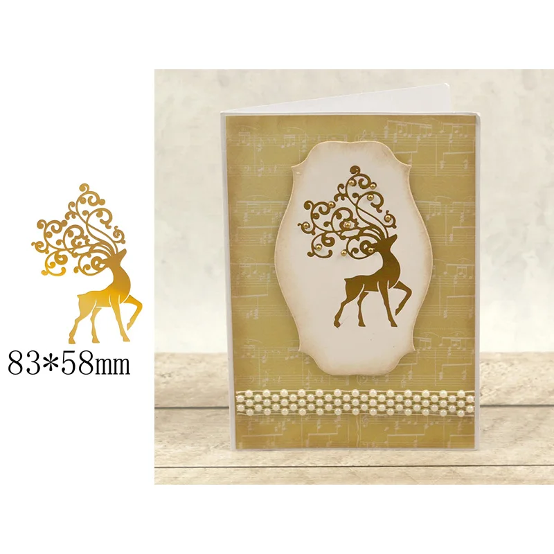 Hot-selling Christmas Elk Beautiful Elegant Hot Foil Plates for Scrapbooking DIY Paper Cards Crafts New 2019 | Дом и сад