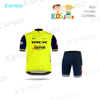 

2020 Children Cycling Clothing Bike Team Jersey Set Segafredo Kids Race Short Sleeve Uniform Suit Summer MTB Quick Dry