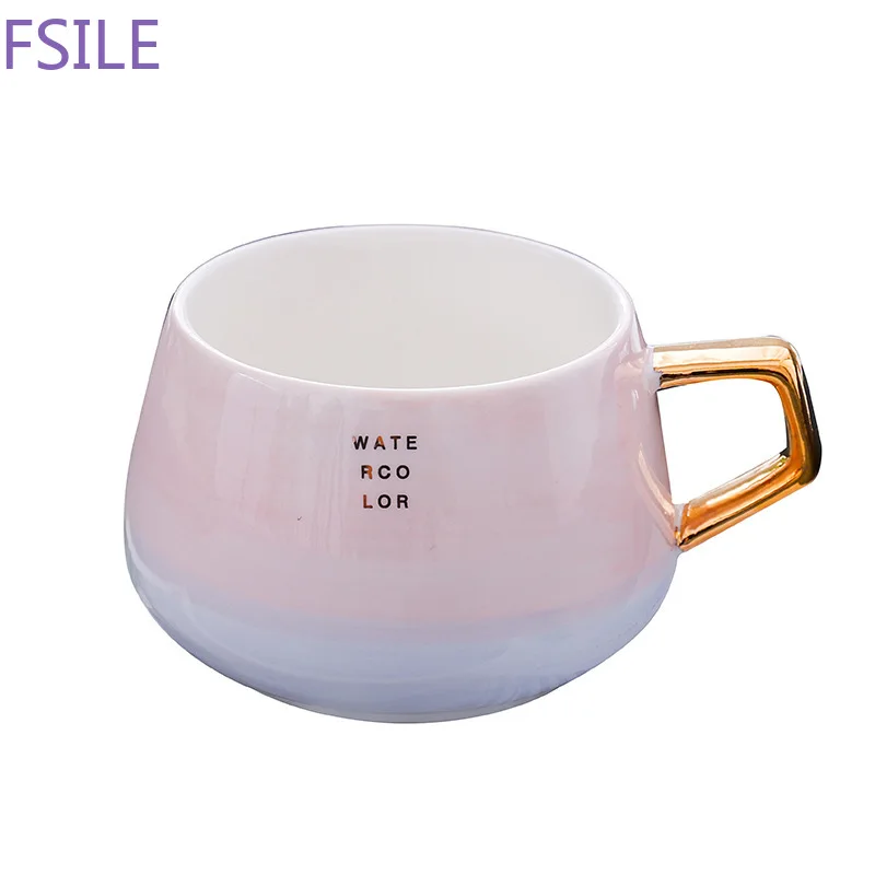 350ml High Quality Large Letter Ceramic Coffee Mug Porcelain Coffee Milk Tea Cup Drinkware Gift
