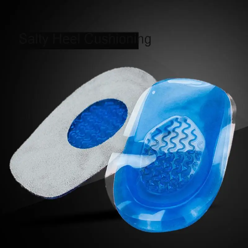 Heel Pad Silica Gel Half Insole Heel Spur Relieve Foot Pain Gel Heel Pad Heel Cushion Soles Feet Care Inserts
