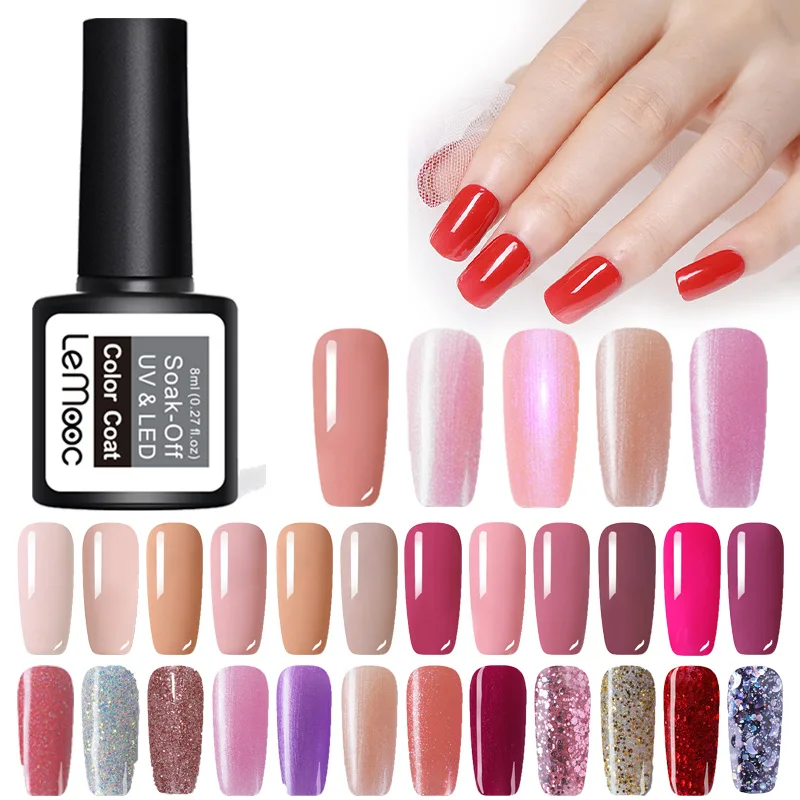 

229 colors Gel Nail Polish 8ml Soak Off Base Top Matte Coat Manicure UV Gel Varnish Semi Permanent Hybrid Nails Art White Gel