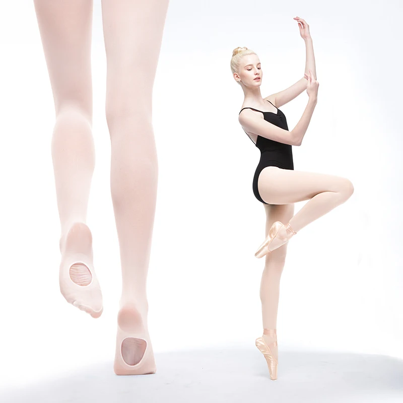 Ballet Tights With Hole 12 Pcs Wholesale Seamless Tigts Ballet Stockings Dance Pantyhose 60D Convertible Ballet Leggings