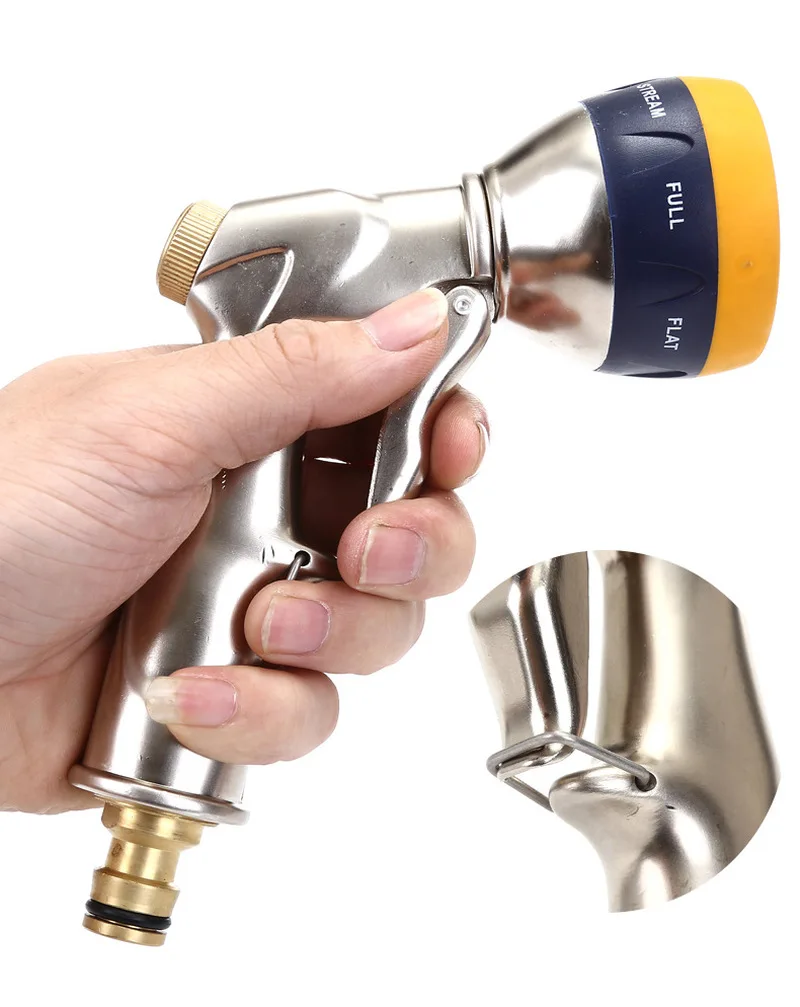 Металлический полностью медный водяной пистолет высокого давления автомойка многофункциональный золотой спрей пистолет высококлассный садовый пистолет-распылитель