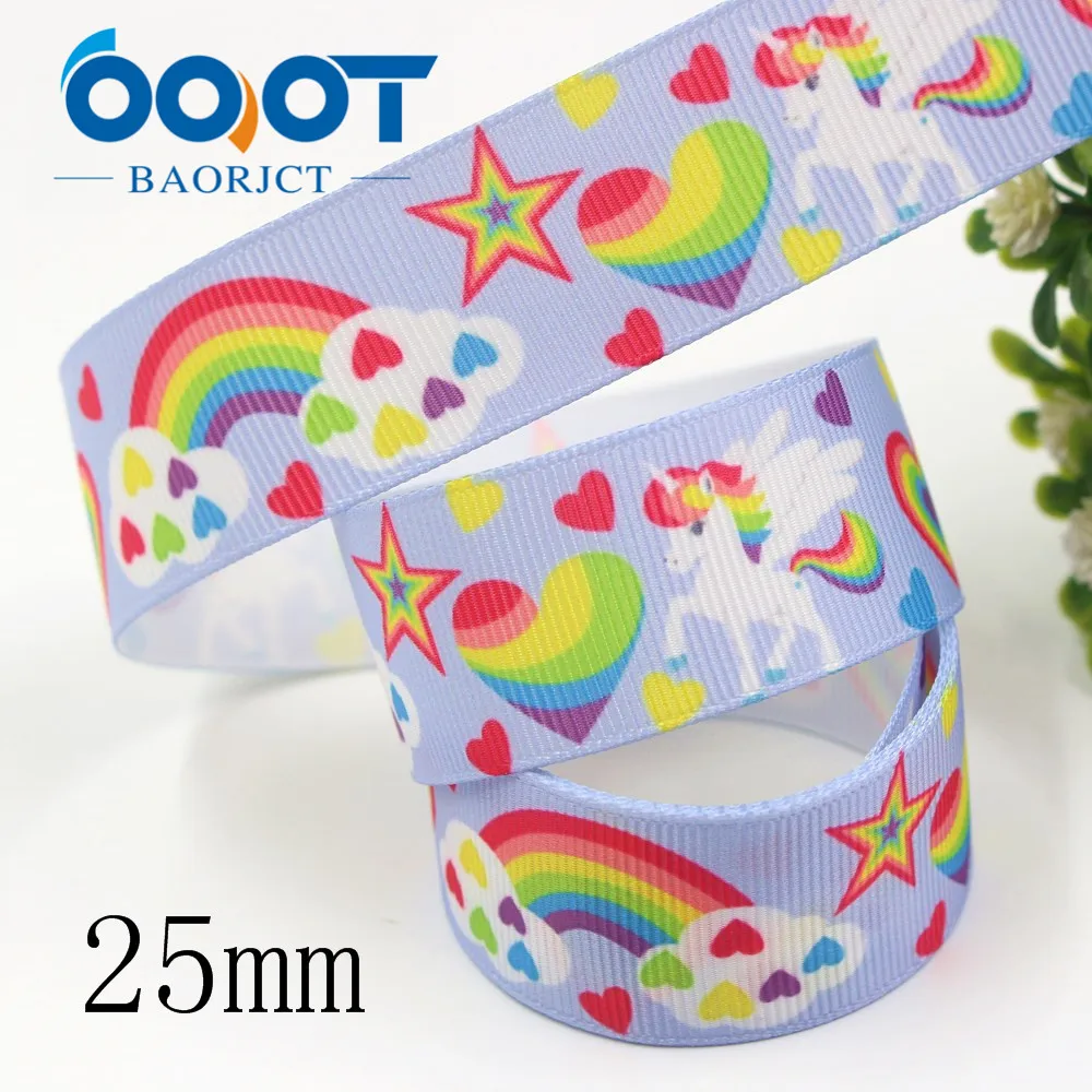 OOOT BAORJCT I-191007-2396, 25 мм, 10 ярдов мультфильм термотрансферные печатные корсажные ленты, Свадебная вечеринка украшения DIY материал