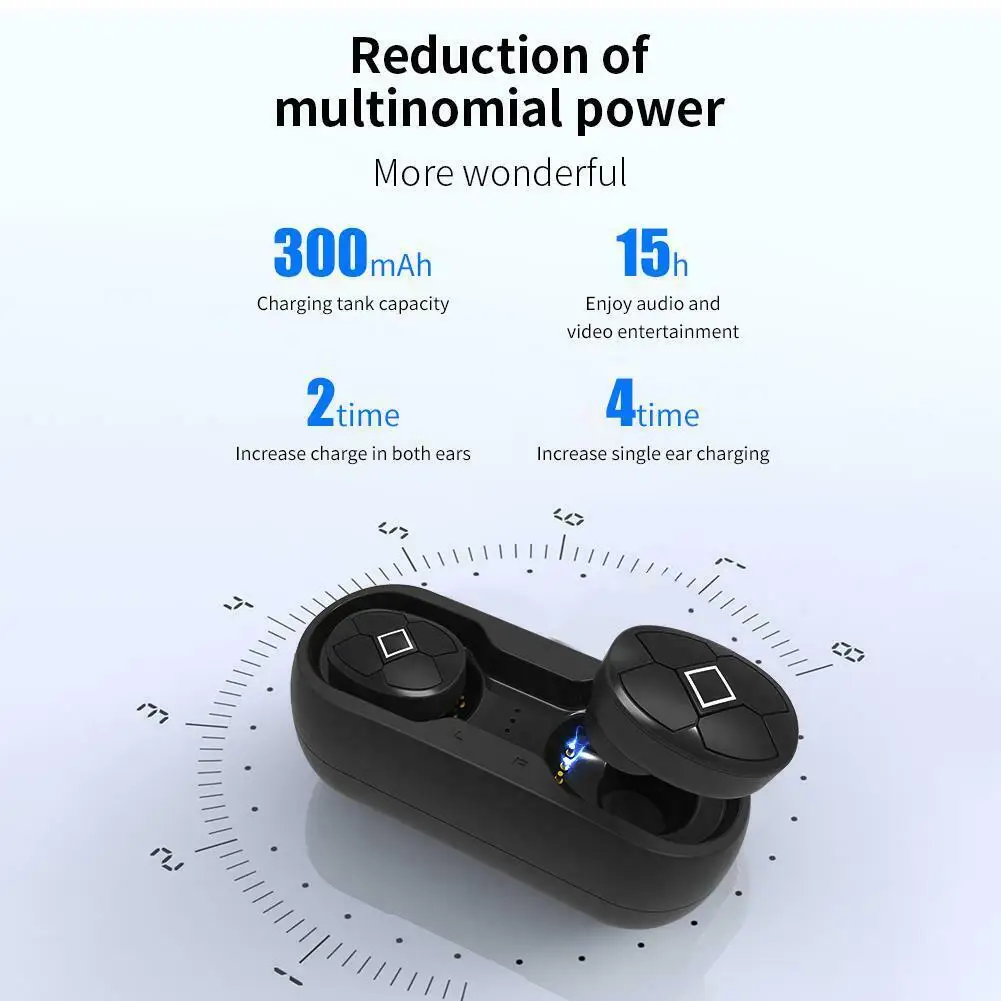 Bluetooth V5 гарнитура TWS беспроводные наушники мини стерео двойные басы водонепроницаемые наушники с зарядным устройством