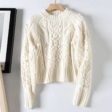 Богемный Вдохновленный белый женский свитер с длинным рукавом, теплая зимняя одежда, женские вязаные свитера, пуловеры, Новые повседневные джемперы