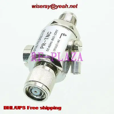 DHL/EMS 10 шт. защитный чехол протектор от 0 до 6 ГГц 50Ohm DC-230V RPTNC Мужской и Женский коаксиальный-для электрического arrester-A6
