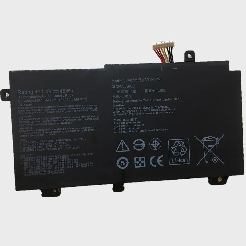 SupStone B31N1726 Аккумулятор для ноутбука ASUS TUF FX504GE FX504GD, FX504GM FX80 FX80GD FX80GM FX86 FX86FM FX86FE FX504GE FX505