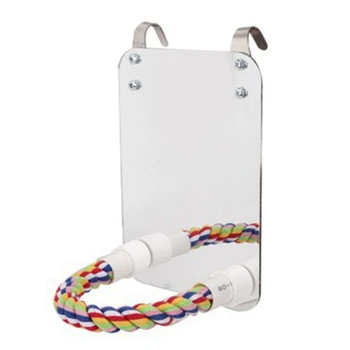 

Mirror Cotton Rope Stand Bar Set Parrot Nibble Toy Bird Toy Pet Supplies