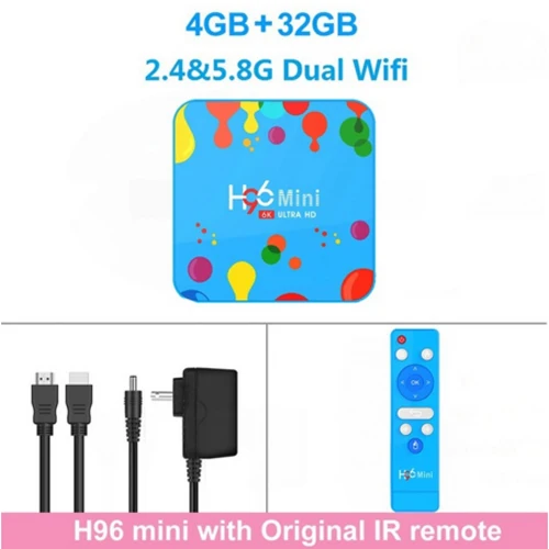 4G32G JKING 4 Гб 128 ГБ H96 Мини Android 9,0 tv Box Allwinner H6 четырехъядерный 6K H.265 Wifi HD проигрыватель google Youtube телеприставка 4GB32GB - Цвет: 4G32G