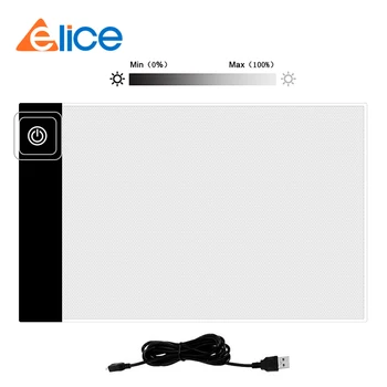 

Elice A5 LED light pad Artist drawing board Art Graphic Tracing Painting Writing board pad USB Diamond Embroidery tool