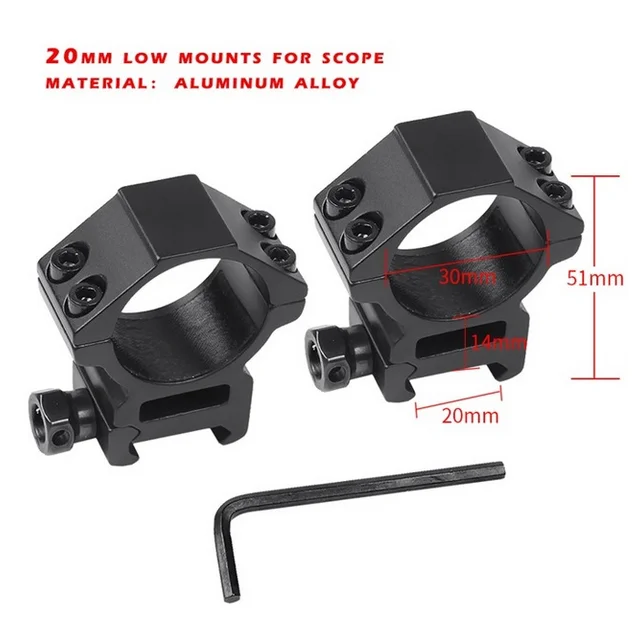 20mm low mounts MARCOOL 1-8X24 IG прицел для охоты тактический оптический коллиматор прицел Сетка для страйкбола винтовка на открытом воздухе cqb - Цвет: 20mm low mounts