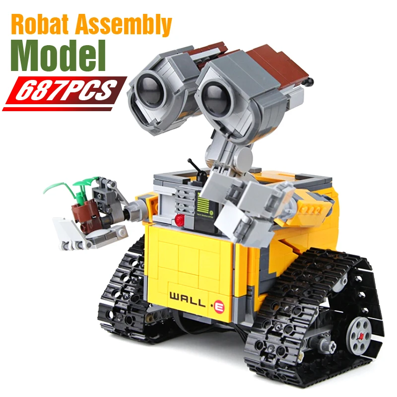 

687PCS Robot WALL E Idea Building Block Fit Legoinglys Technic Machine Robot Figures Model Bricks Diy Toy Gift Kids Birthday