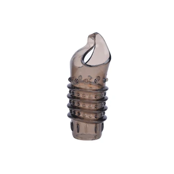 Male G Spot Silicone Reusable Penis Sleeve Strapon Delayed Ejaculation Chastity Device Lock Sperm Erection Sex Toys For Men Gay 6