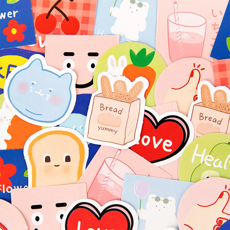 

45Pcs/Pack Color Graffiti Pattern Stickers Decoracion Boxed Scrapbooking DIY Office Stationery School Supplies