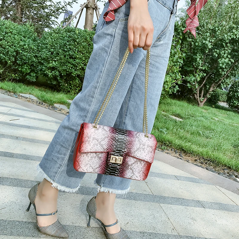 Новые роскошные сумки женская сумка дизайнерская змеевидная цепь сумки на плечо для ежедневных покупок сумки через плечо для женщин