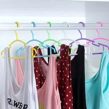 

Hot Selling Portable Clothes Hanger Children Kids Toddler Baby Clothes Coat Plastic Hangers Hook Household Organizer，10Pcs/Lot