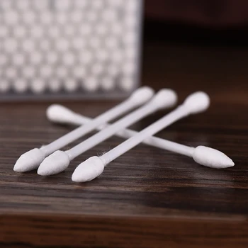 

3box/600pcs White Disposable Cotton Swab Double Head Sanitary Swab Cotton Tips Multifuctional Lip Applicator Ears Cleaning Tools