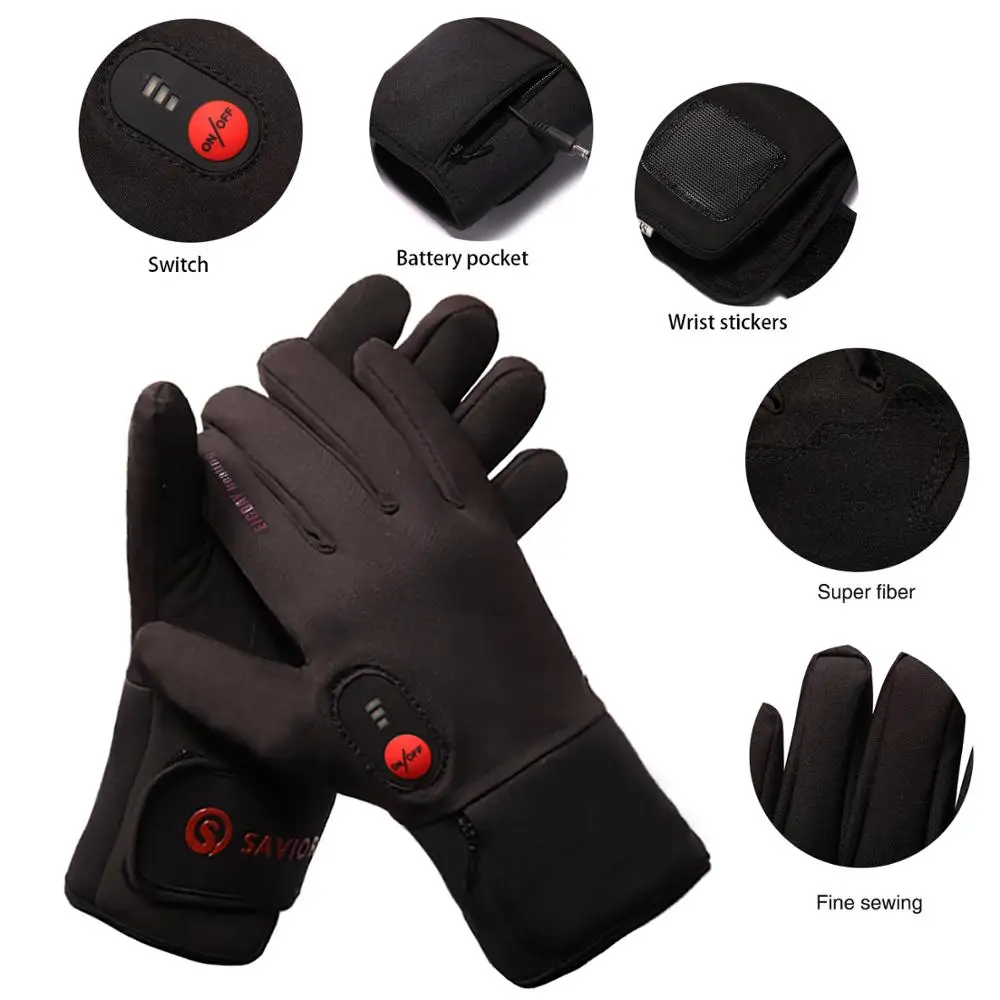 Pаспродажа Спаситель тепла перчатки лайнер для зимнего использования езда на велосипеде Рыбалка Спорт на открытом воздухе 3 6 часов автономной работы ...