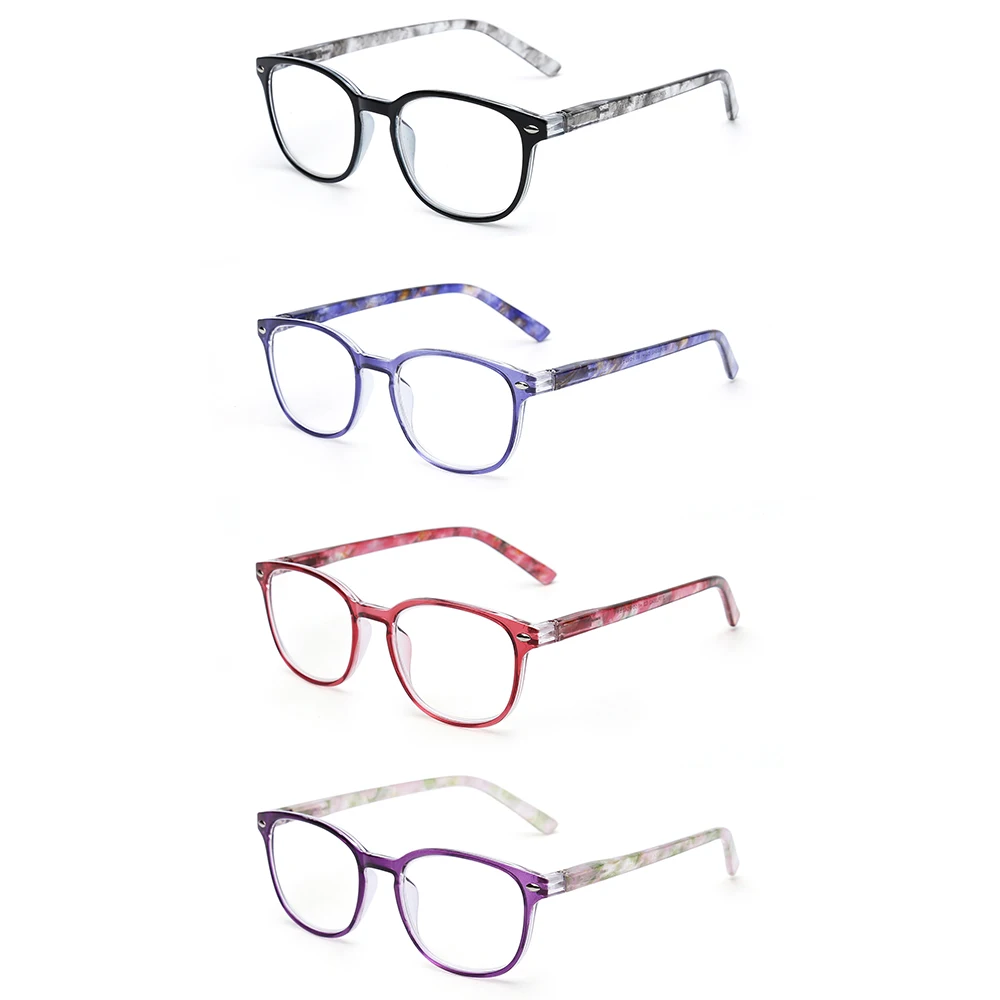 JM Women Spring Hinge Reading Glasses Retro Magnifier Diopter Presbyopic Reading Glasses