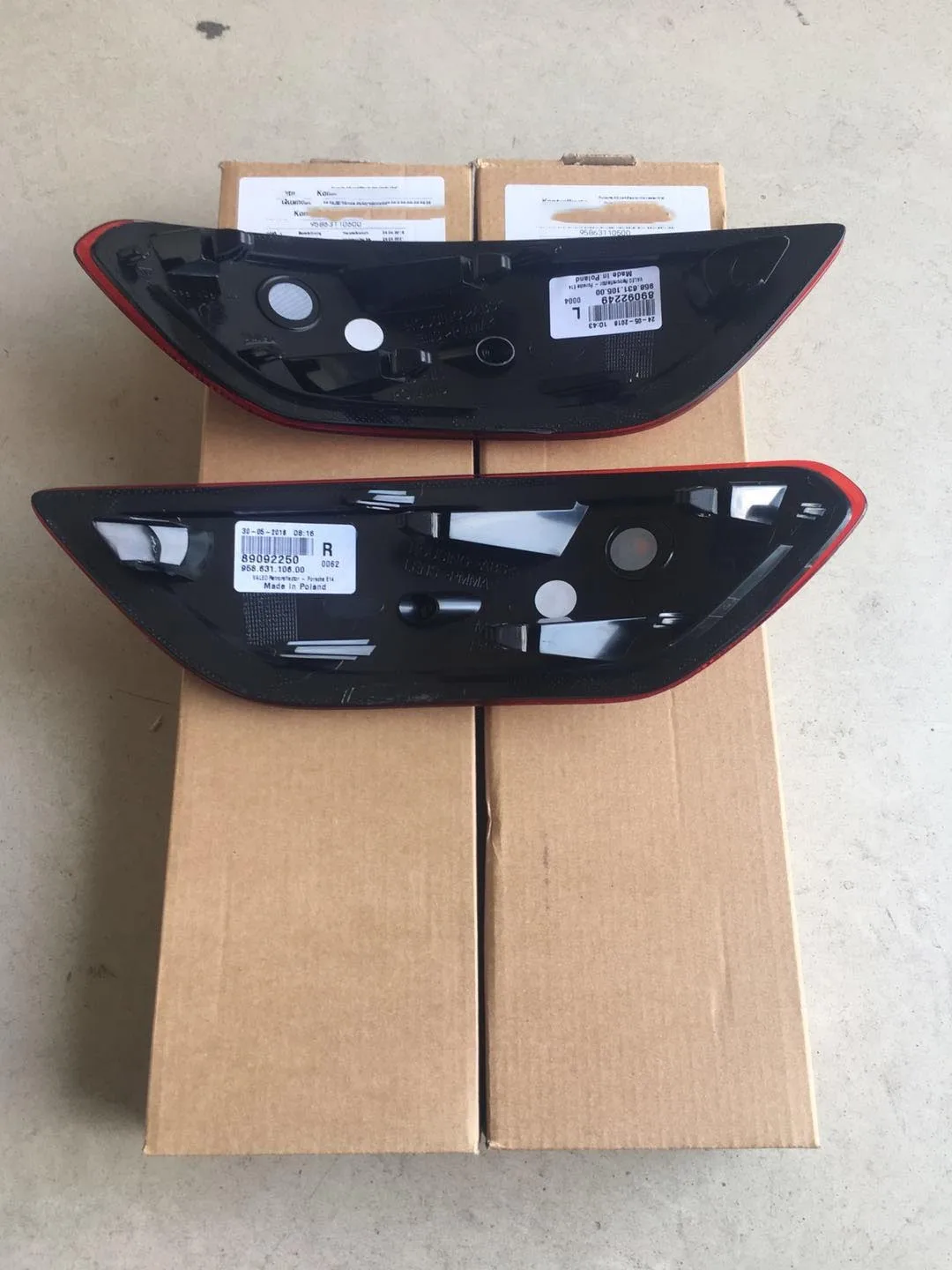 Для подлинного Porsche Cayenne 958 92A 2011- отражатель заднего бампера OEM 95863110500 95863110600