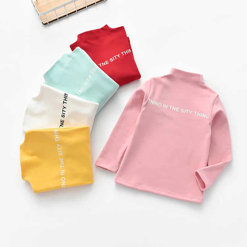

Autumn Winter Baby Girl Tees Long Sleeve Letters Print T-Shirts Kids Tops Casual Blouse Long Sleeve Soft Tops Blouse