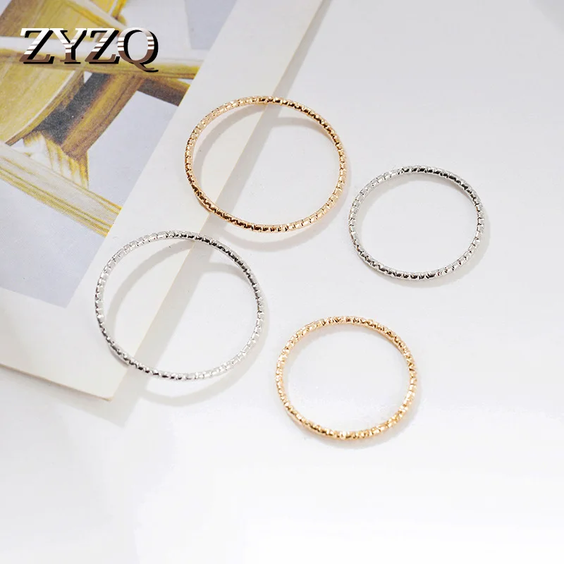 

ZYZQ Classic Metal Rings Minimalist Simple Knuckle Rings Silver Plated Wholesale Lots&Bulk Girls Favorite Accessories Jewelry