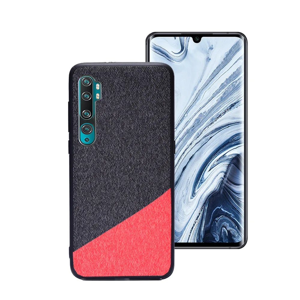 For Xiaomi Mi Note 10 Pro Case Soft TPU edge+Hard Cloth texture Fashion protect Back Cover for xiaomi mi cc9 pro note10 |